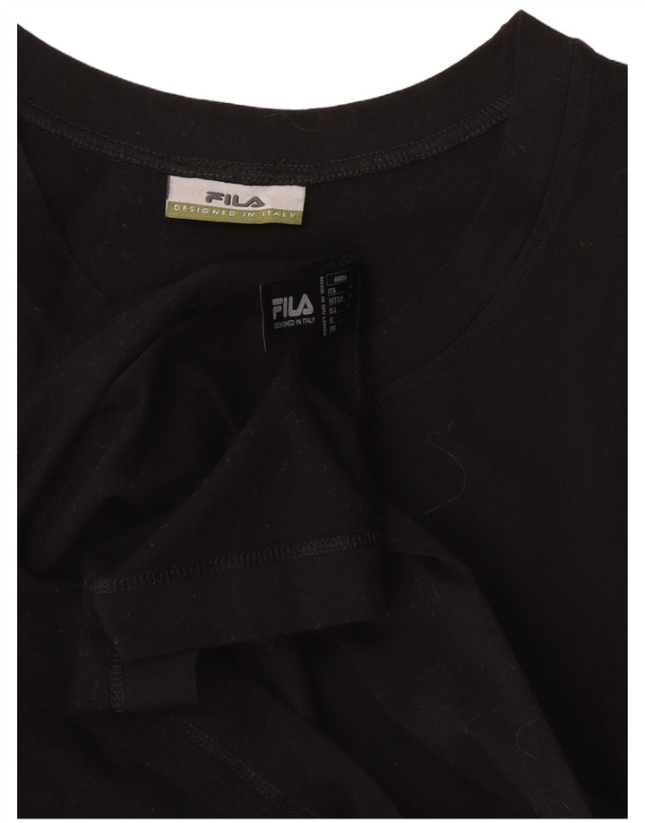Fila T-Shirt Homme Noir Moyen Coton