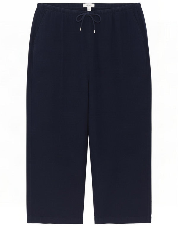 Marks & Spencer Pantalon chino taille haute pour femme UK 18 XL W36 L29 Bleu marine