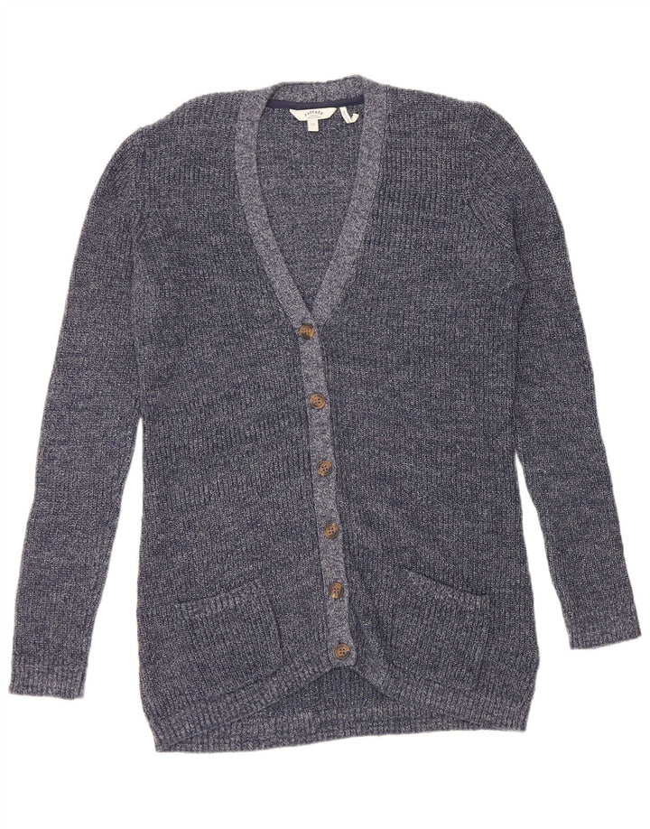 Fat Face Cardigan pour femme en coton bleu marine moyen UK 12