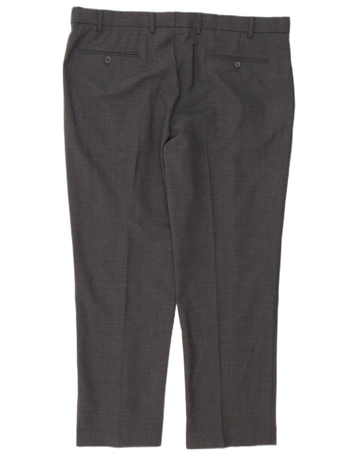 Marks & Spencer Pantalon de Costume Droit Regular Homme W40 L29 Gris Laine