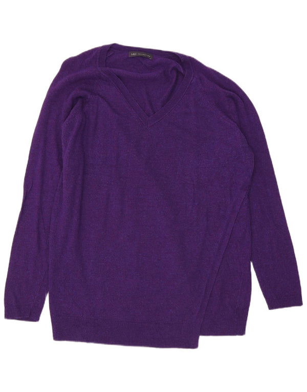 Marks & Spencer Pull col en V pour femme UK 18 XL Violet