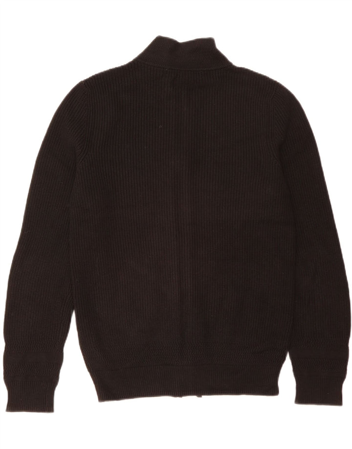 Zara Homme Cardigan Pull Moyen Noir Coton