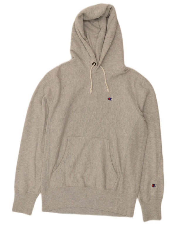 Champion Pull à capuche pour homme en coton moucheté Gris Large