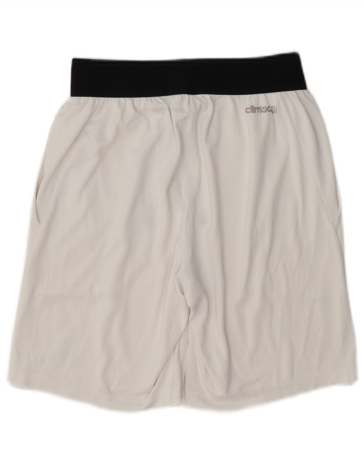 Adidas Short de sport Climachill pour homme Petit Blanc Polyester Colorblock