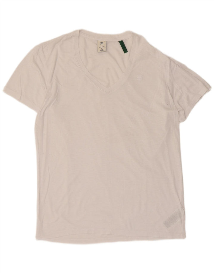 G-Star Homme T-Shirt Top Petit Blanc Coton