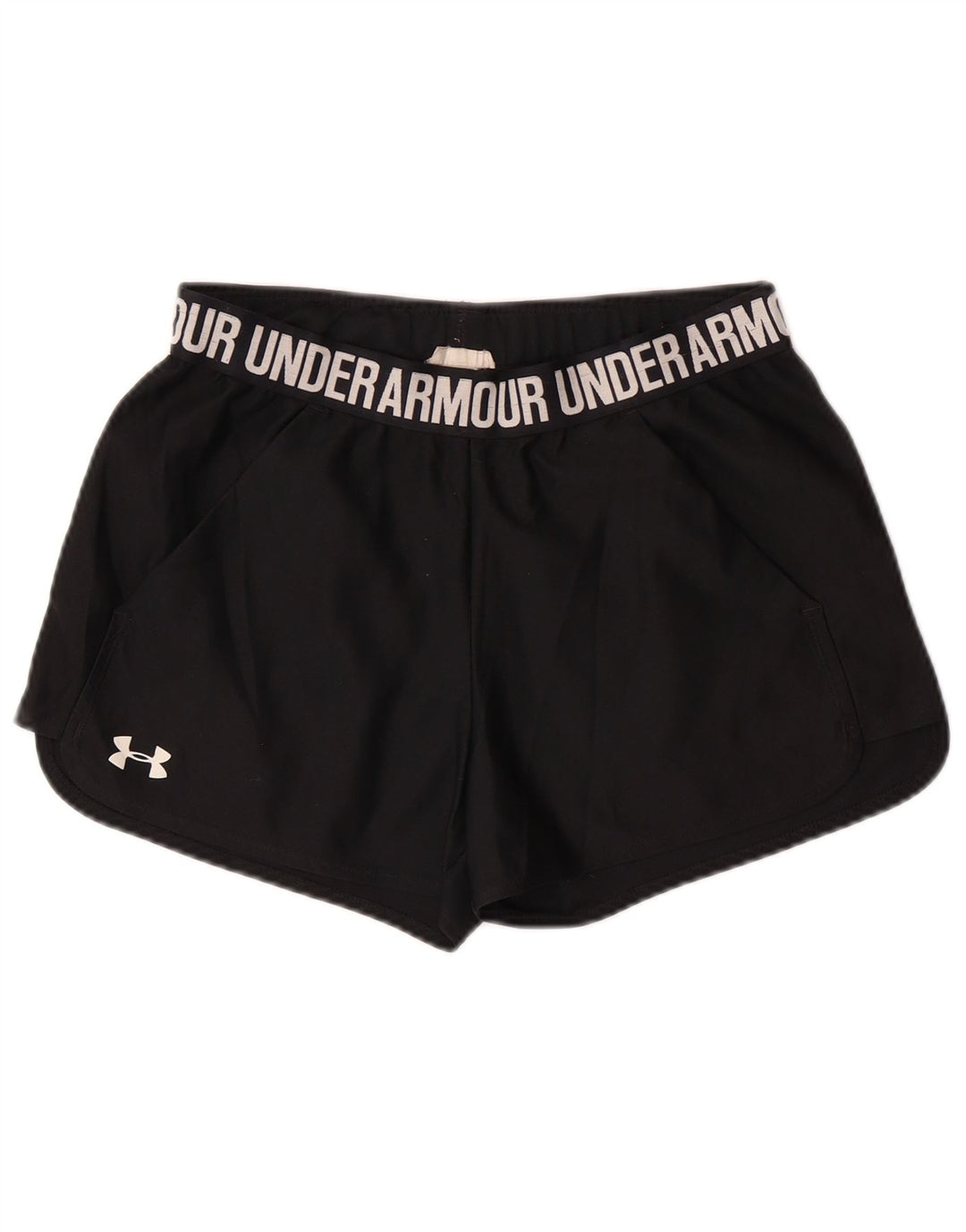 UNDER ARMOUR Short de sport Heat Gear Graphic pour femme UK 10 Small Noir
