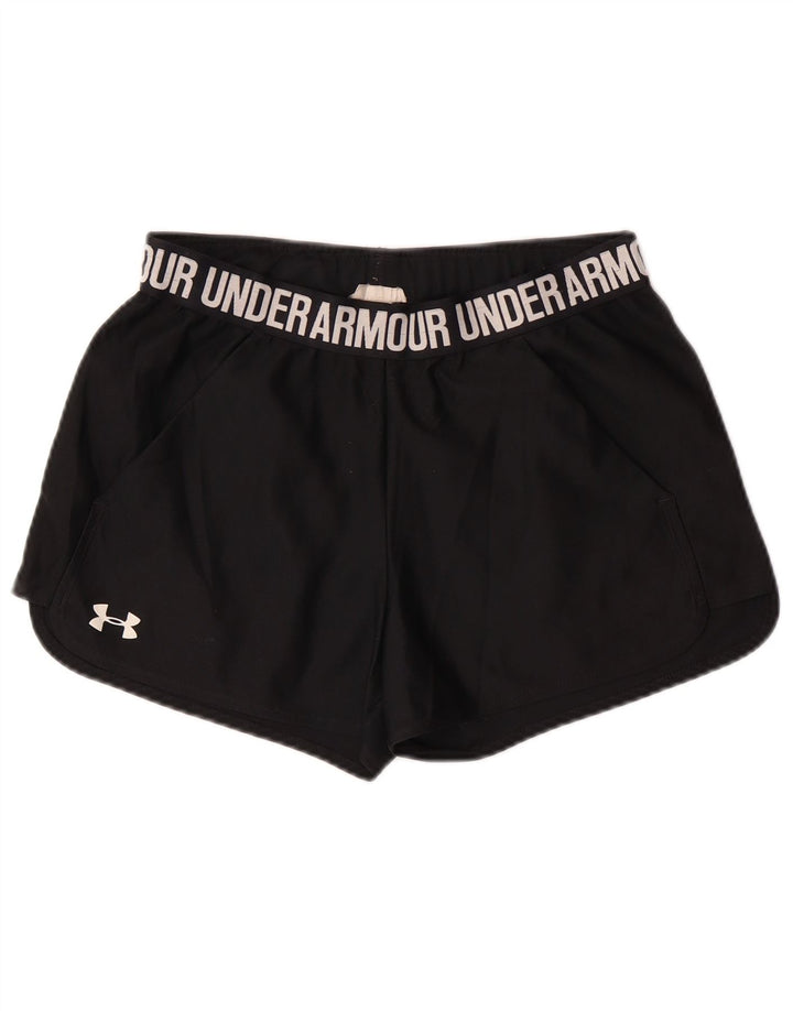 UNDER ARMOUR Short de sport Heat Gear Graphic pour femme UK 10 Small Noir