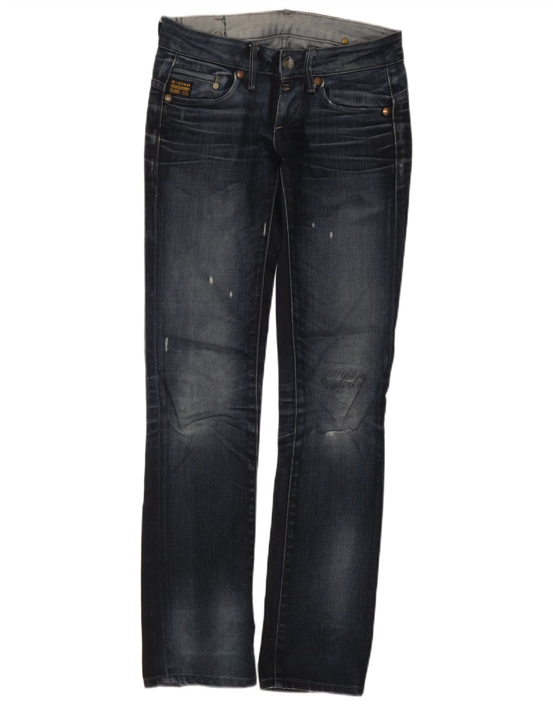 G-Star Jean droit vieilli pour femme W28 L32 Bleu
