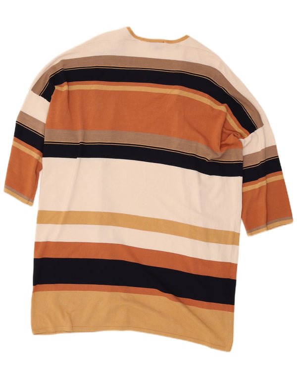 Warehouse Cardigan long pour femme en viscose beige moyen UK 44