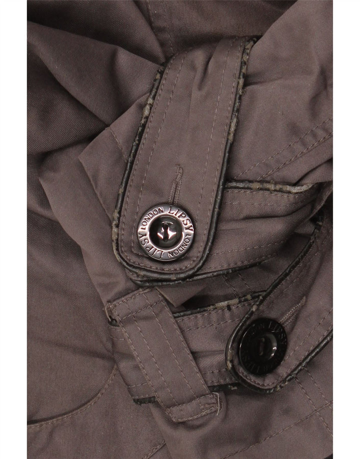 Lipsy Trench Femme UK 42 Gris Moyen Polyester
