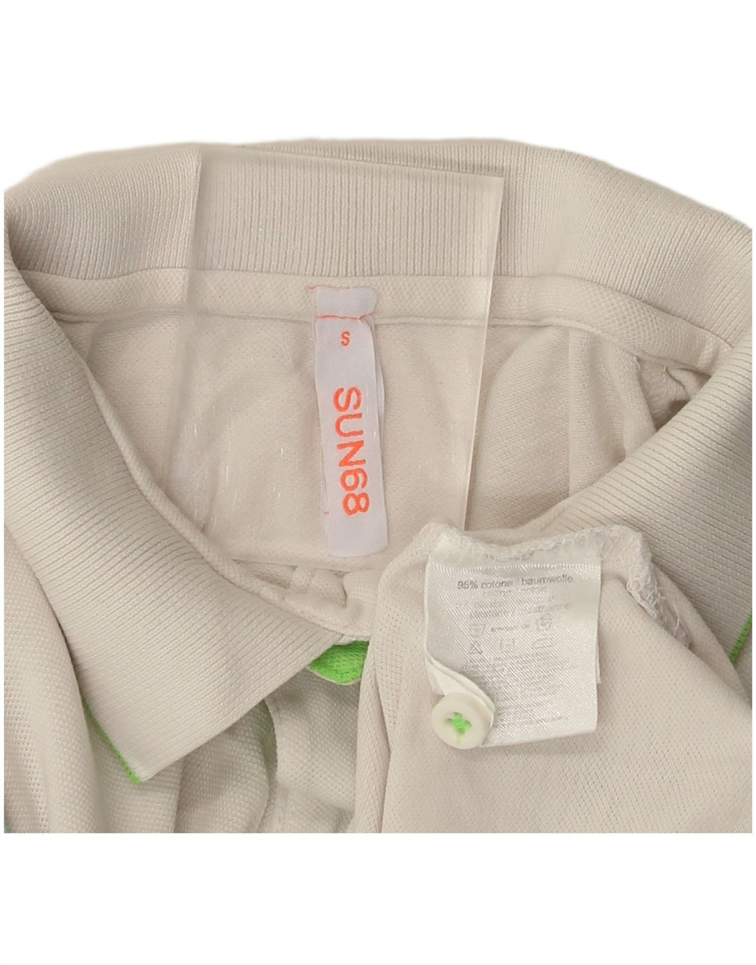 Sun68 Polo Homme Petit Blanc Coton