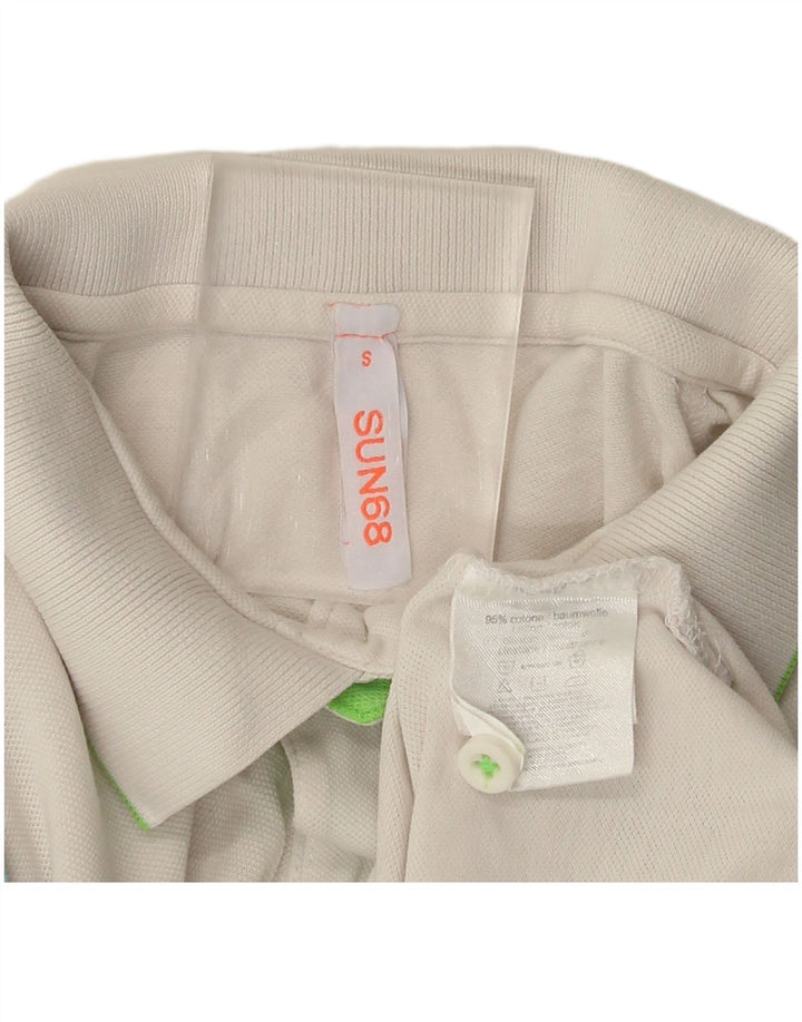 Sun68 Polo Homme Petit Blanc Coton