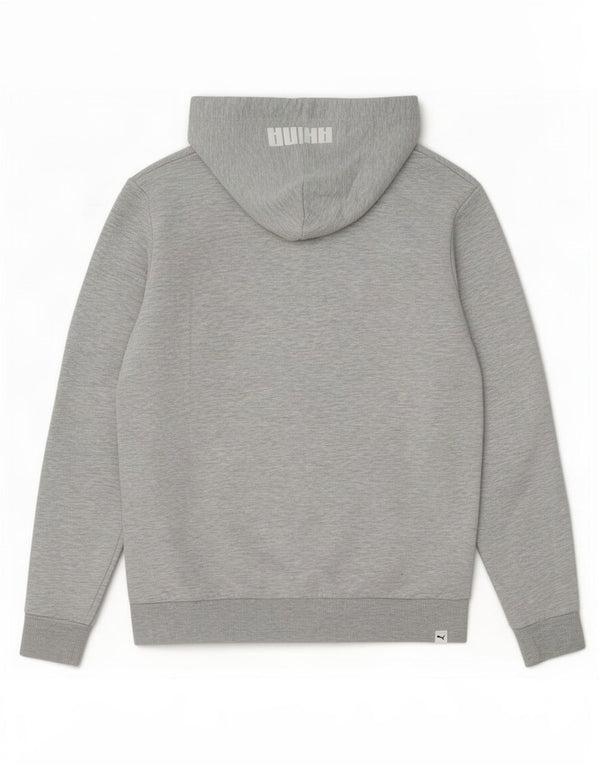 Puma Pull à capuche graphique coupe régulière pour femme UK 16 Large Gris Moucheté