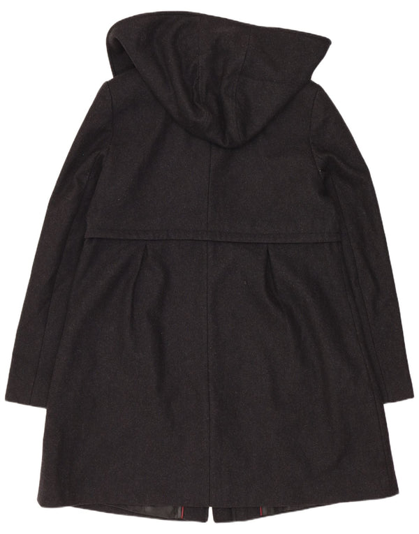 Dkny Womens Hooded Overcoat US 14 XL Grey Wool