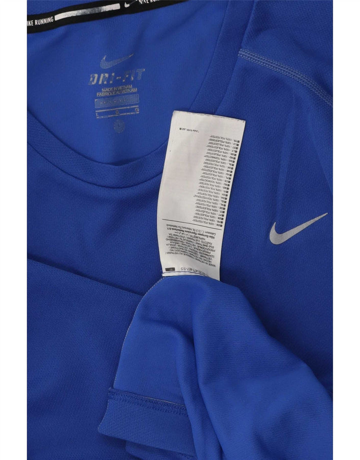 Nike Hommes Dri Fit T-Shirt Haut Grand Bleu Polyester