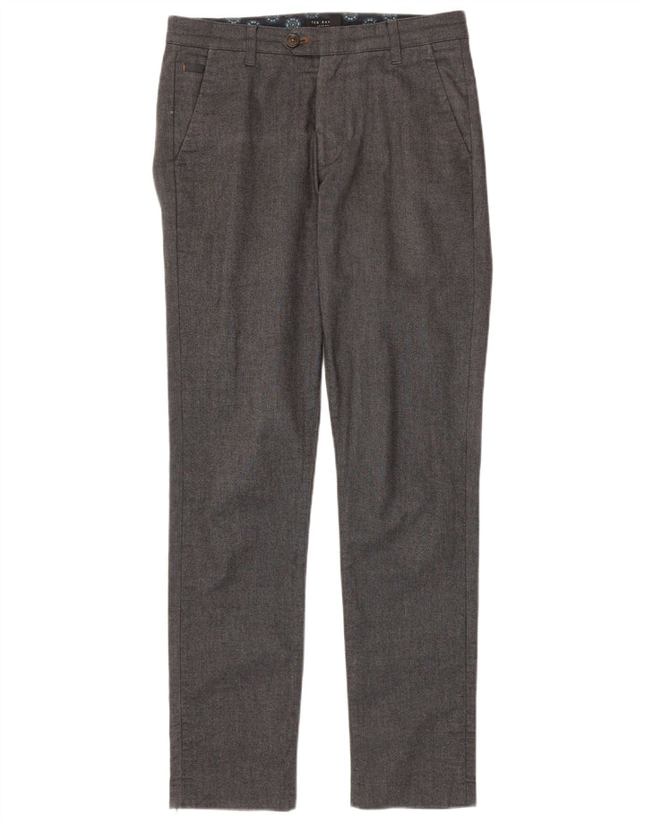 Ted Baker Pantalon de Costume Slim Homme W30 L32 Gris Moucheté Coton
