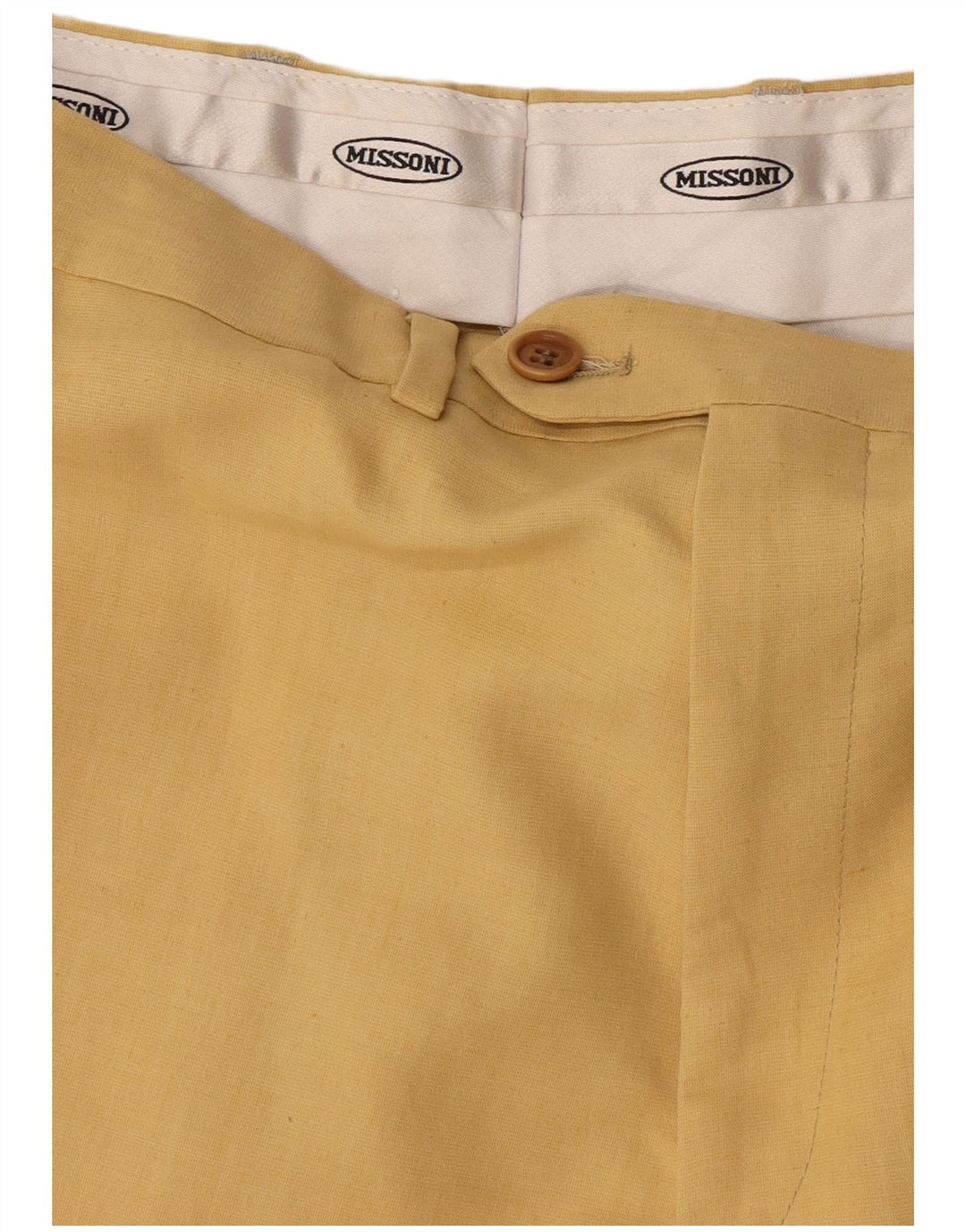 Missoni Costume 2 pièces 3 boutons pour homme IT 50 Large W34 L30 Viscose Jaune