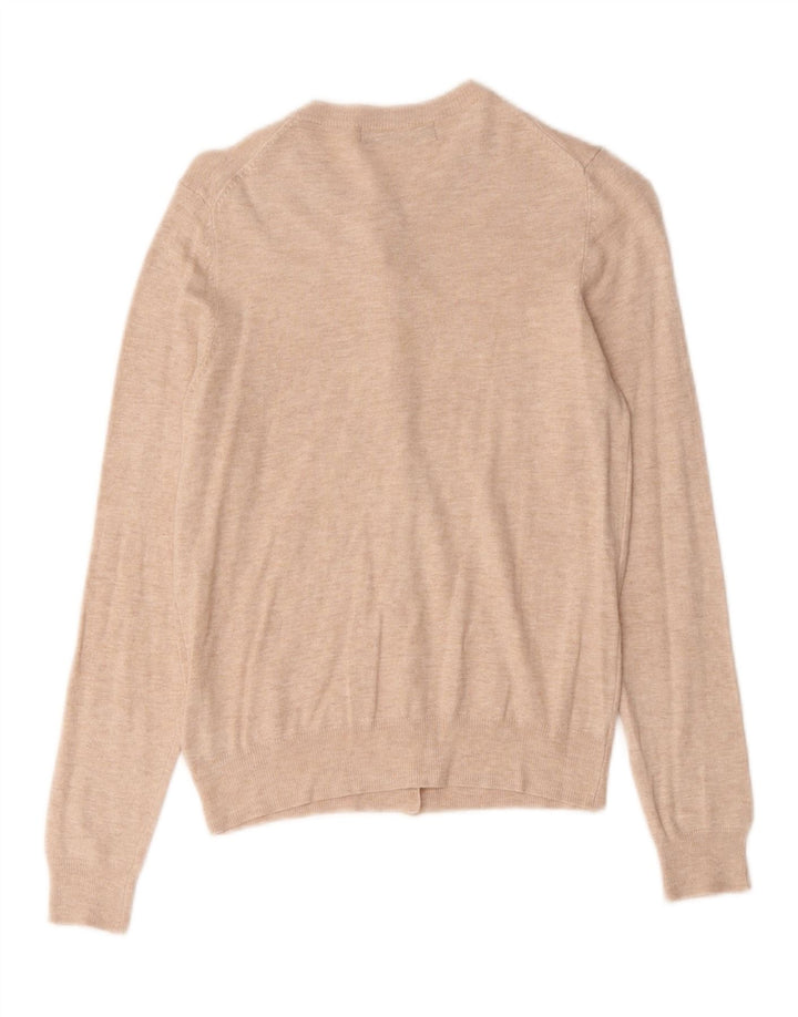 Marks & Spencer Pull cardigan court pour femme UK 12 rose moyen moucheté