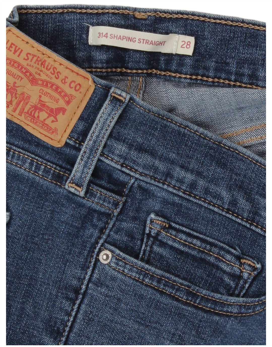 Levi's Jean Droit 314 Shaping Femme Bleu W28 L27