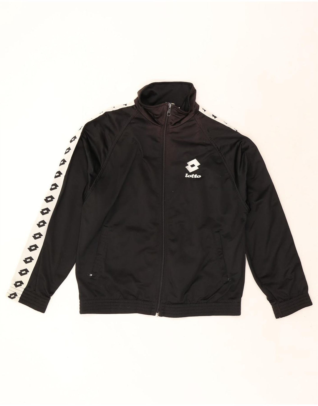 LOTTO Veste de Survêtement Graphique pour Homme Petit Noir Colorblock Polyester