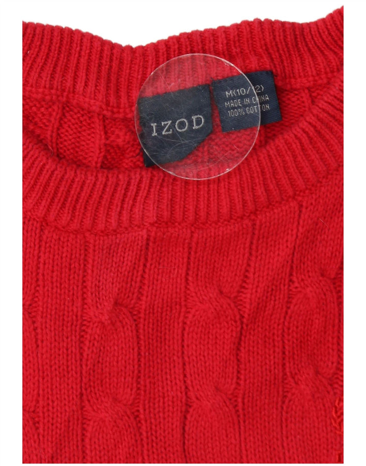 Izod Pull col bateau pour femme US 10/12 Rouge moyen en coton