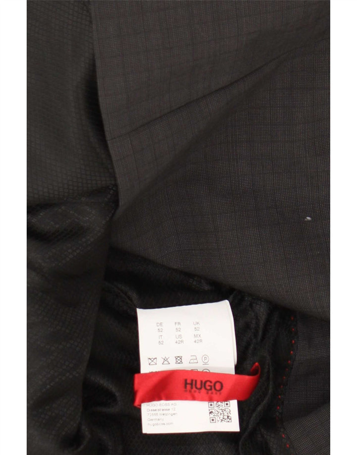 Hugo Boss Veste blazer à 2 boutons pour homme EU 52 XL Gris laine vierge