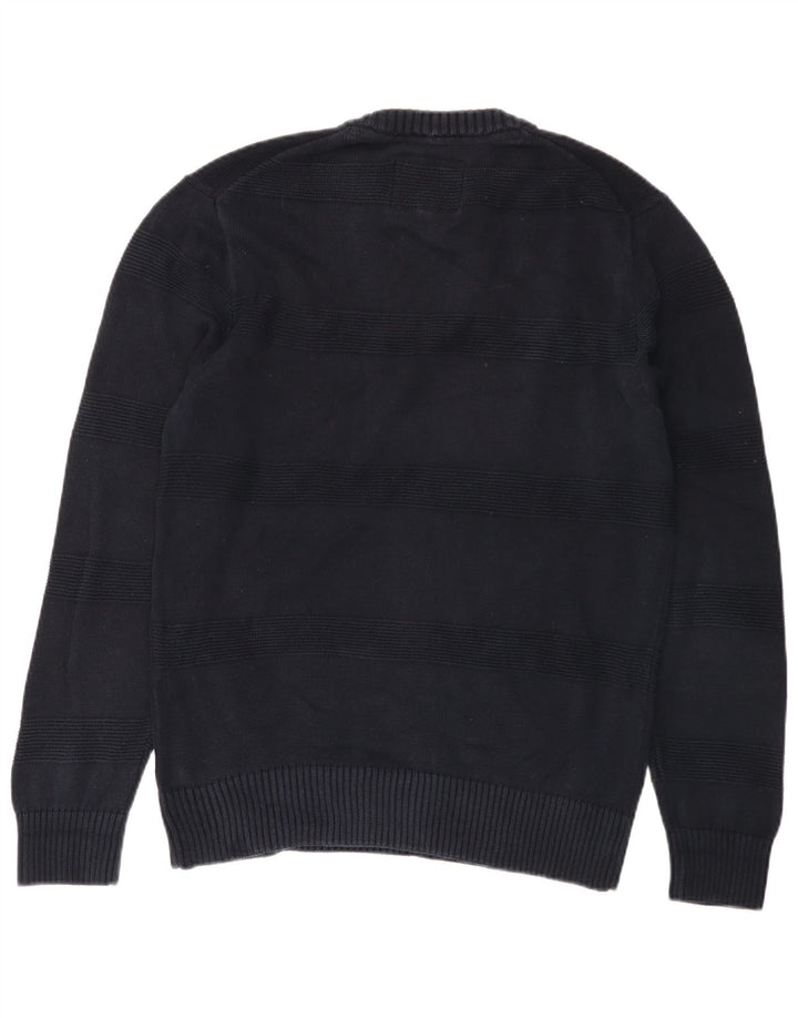 Howick Pull Col Rond Homme Bleu Marine Moyen Coton