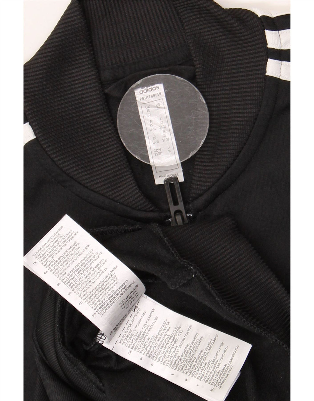 ADIDAS Veste de survêtement pour femme UK 4/6 XS Noir Polyester
