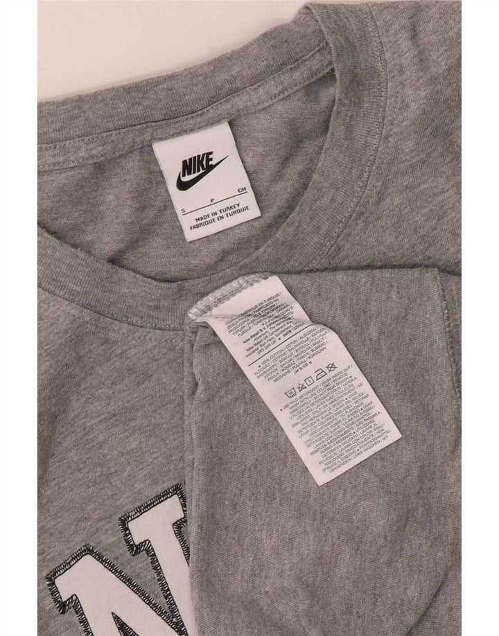 Nike Mens Graphic T-Shirt Top Petit Gris Rayé Coton