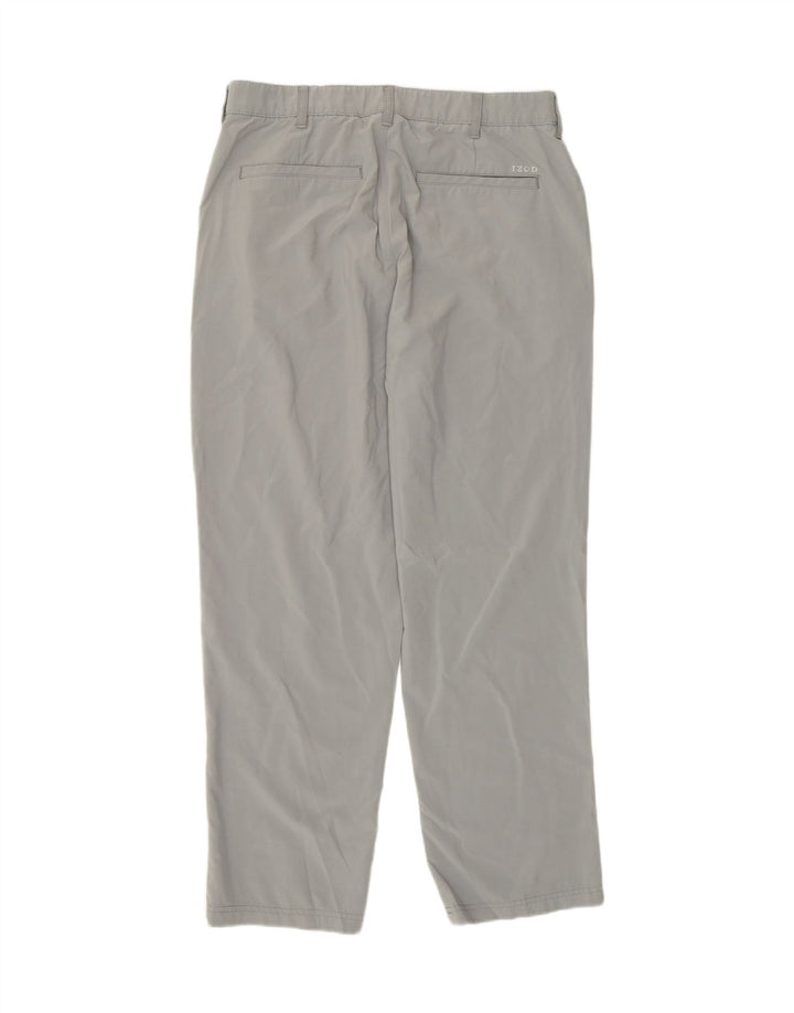 Izod Pantalon Chino Homme W34 L30 Gris Polyester