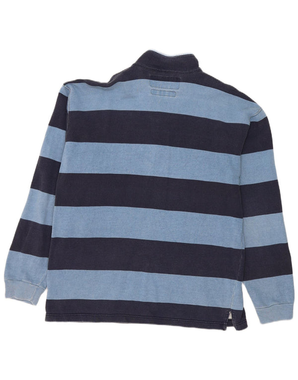 Invicta Sweat-shirt à col zippé pour homme XL en coton rayé bleu