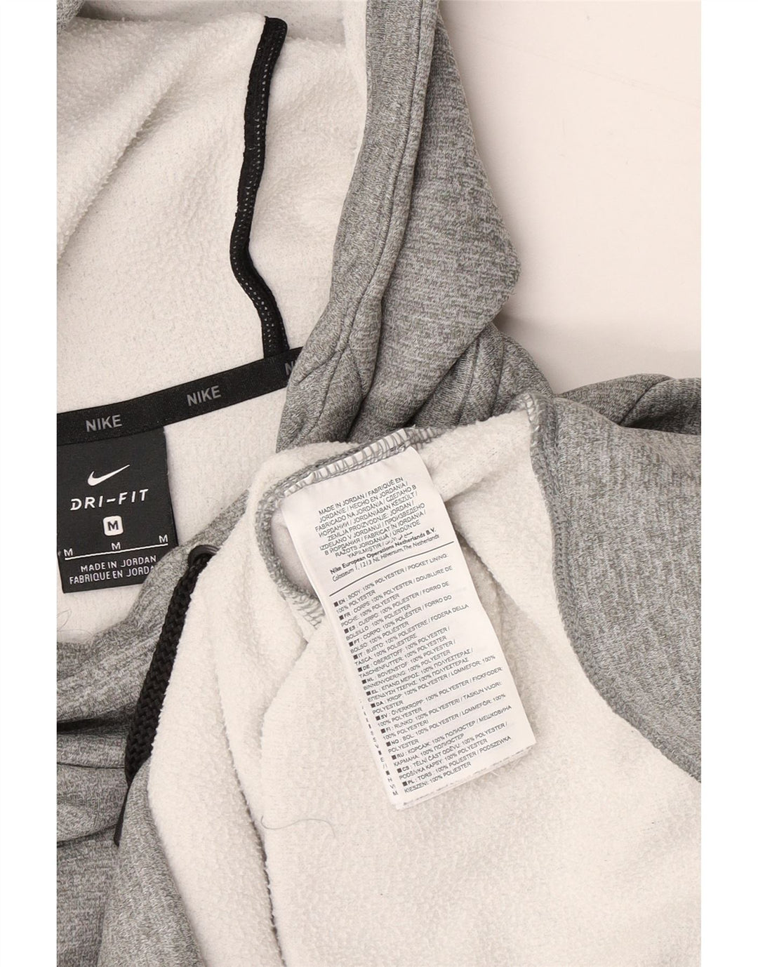 NIKE Pull à capuche Dri Fit pour homme en polyester moucheté gris moyen