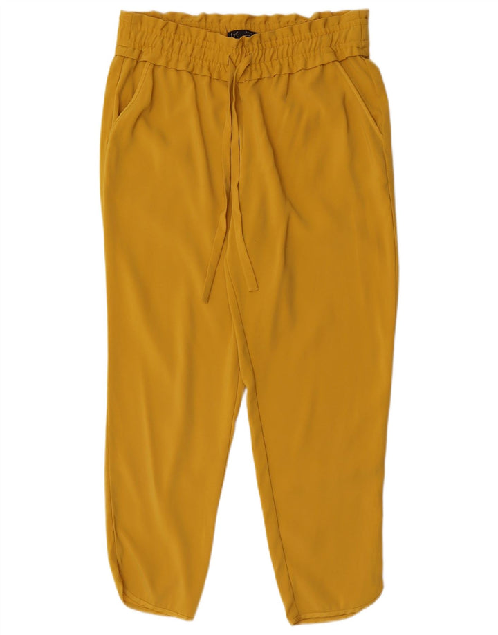 Pantalon court fuselé Zara Femme Moyen W28 L25 Jaune Polyester