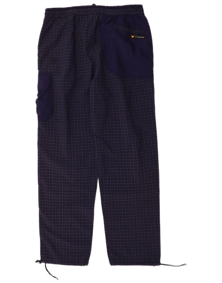 Bailo Pantalon Cargo Droit XL Bleu Marine à Carreaux Polyamide Homme