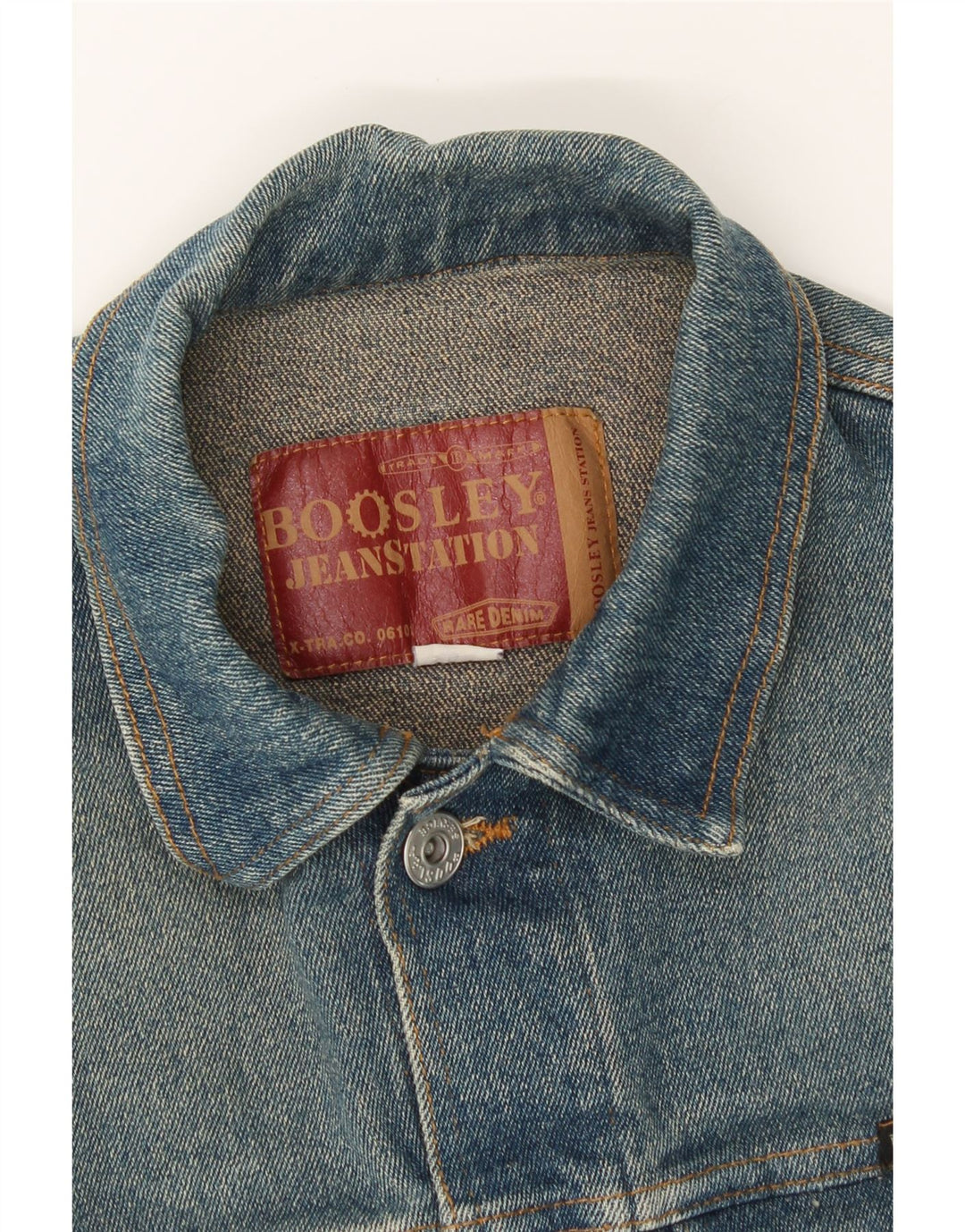 BOOSLEY Womens Crop Denim Jacket UK 8 Small Blue Vintage Boosley and Second-Hand Boosley from Messina Hembry 