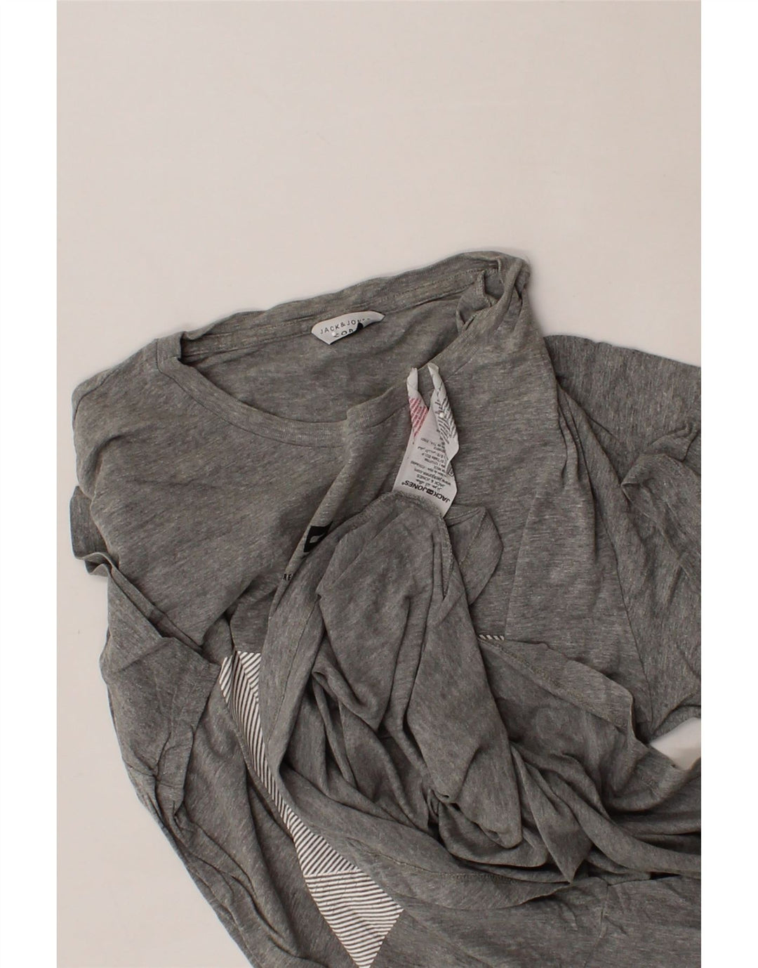 JACK & JONES Mens Graphic T-Shirt Top Small Grey Cotton Vintage Jack & Jones and Second-Hand Jack & Jones from Messina Hembry 