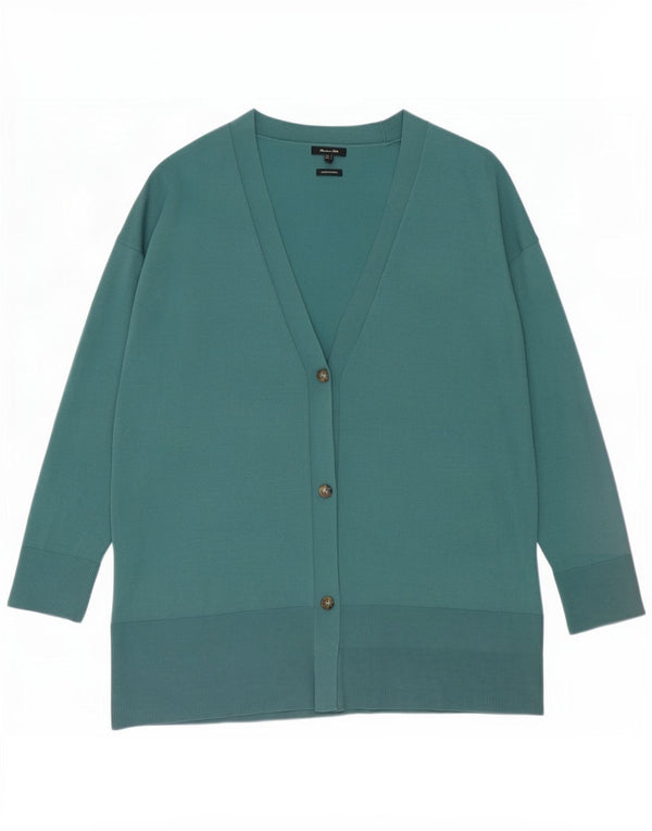 Massimo Dutti Cardigan surdimensionné pour femme UK 10 Petite viscose verte