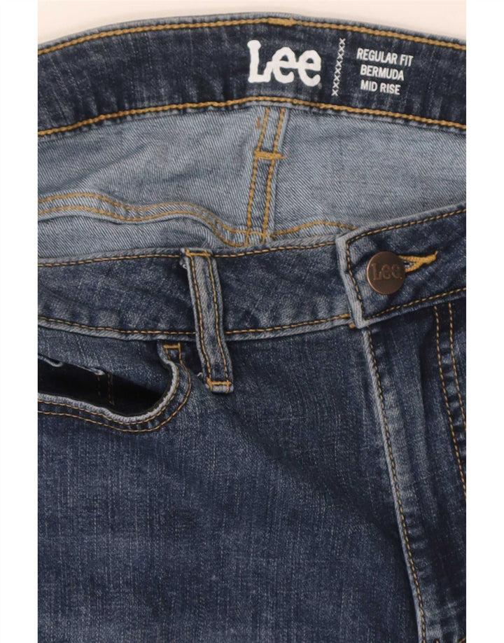Lee Bermuda taille moyenne pour femme, coupe régulière, short en jean W32, grand bleu