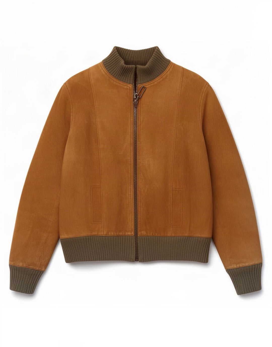 veste bomber en daim vintage pour homme UK 34 XS Marron