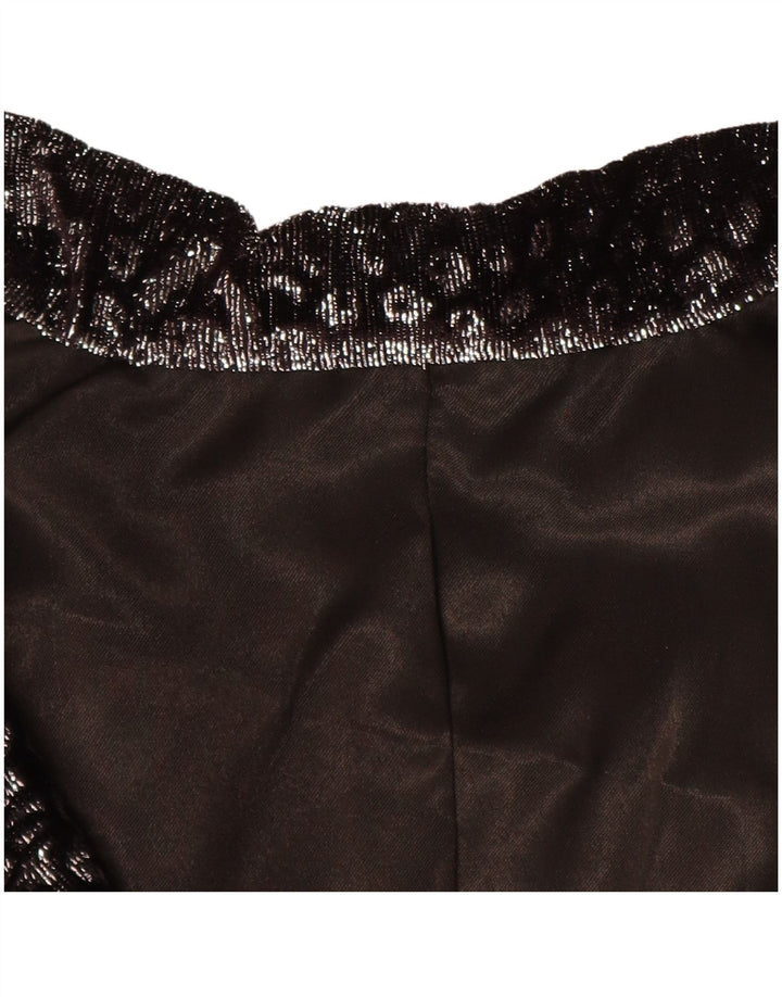 veste blazer femme vintage UK 14 imprimé animal noir moyen