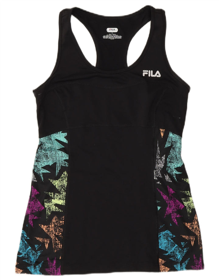 Fila Débardeur Femme UK 12 Medium Noir Floral Polyester