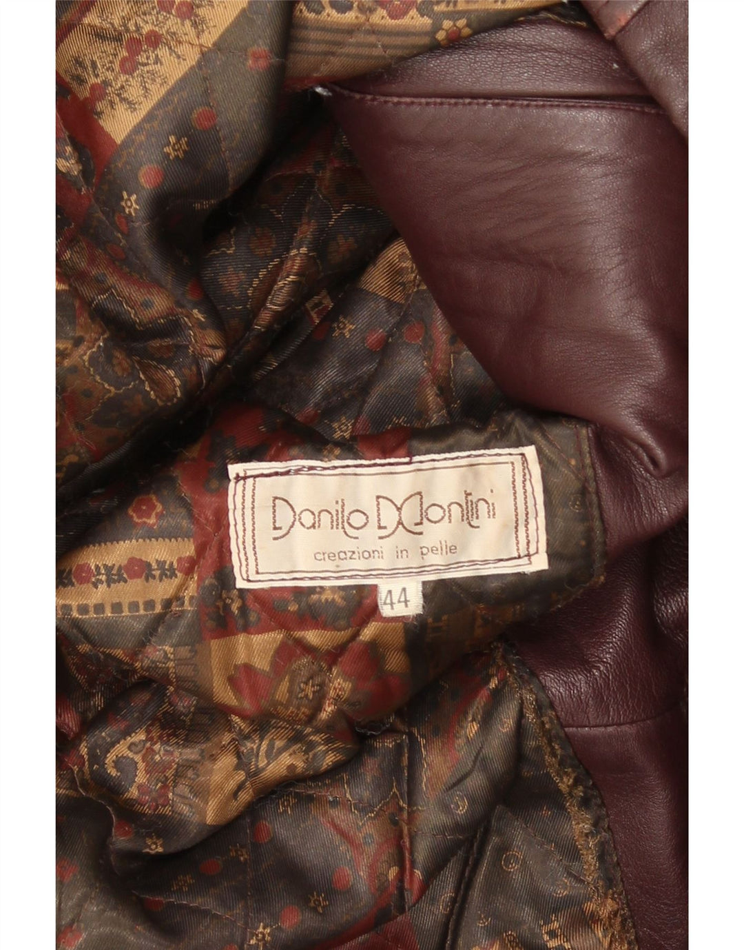 manteau en cuir coupe ample femme vintage IT 44 cuir bordeaux moyen