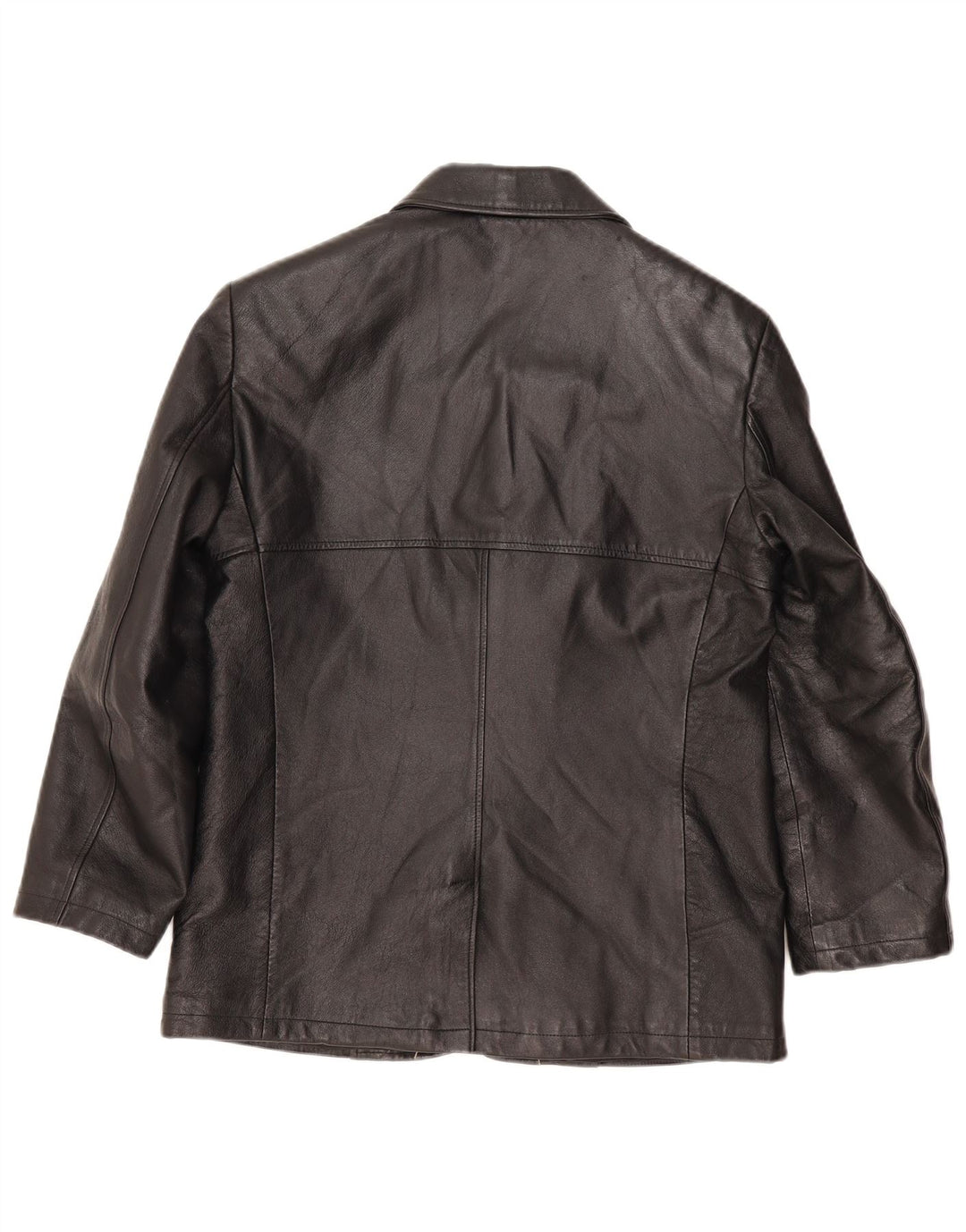 GB.PEDRINI Veste en Cuir Femme IT 44 Cuir Noir Moyen
