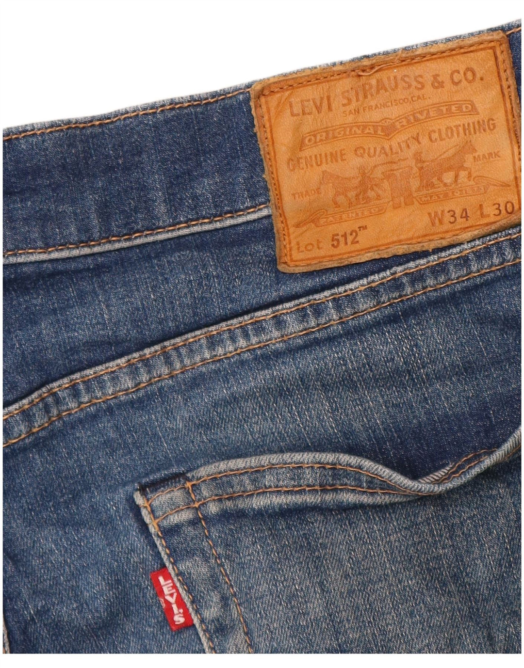 LEVI'S Jean Slim Fuselé 512 Homme W34 L28 Bleu Coton
