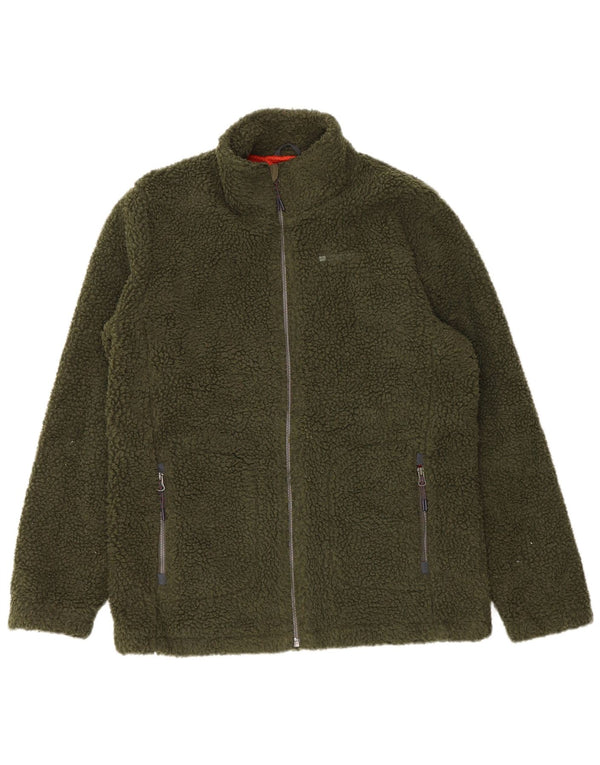 Mountain Warehouse Veste polaire pour homme UK 38 Medium Kaki Polyester