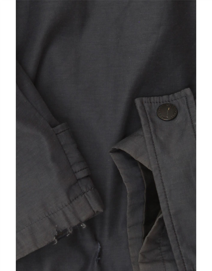 LYLE & SCOTT Veste coupe-vent à capuche pour homme UK 40 Large Bleu Marine Nylon