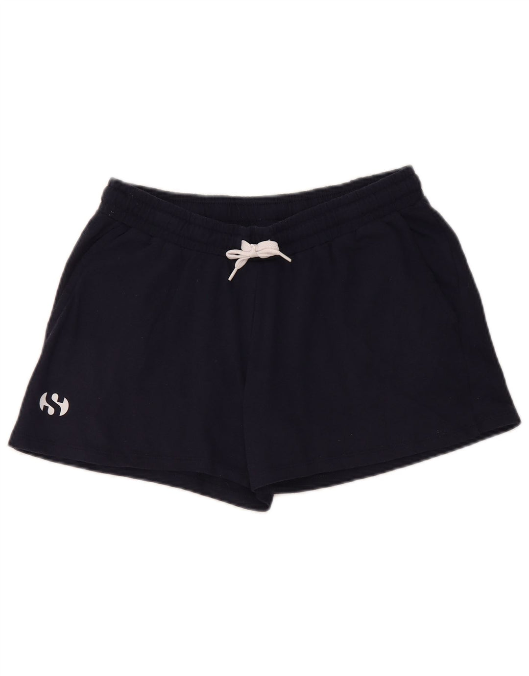 SUPERGA Short de sport pour femme UK 8 Small Bleu marine en coton