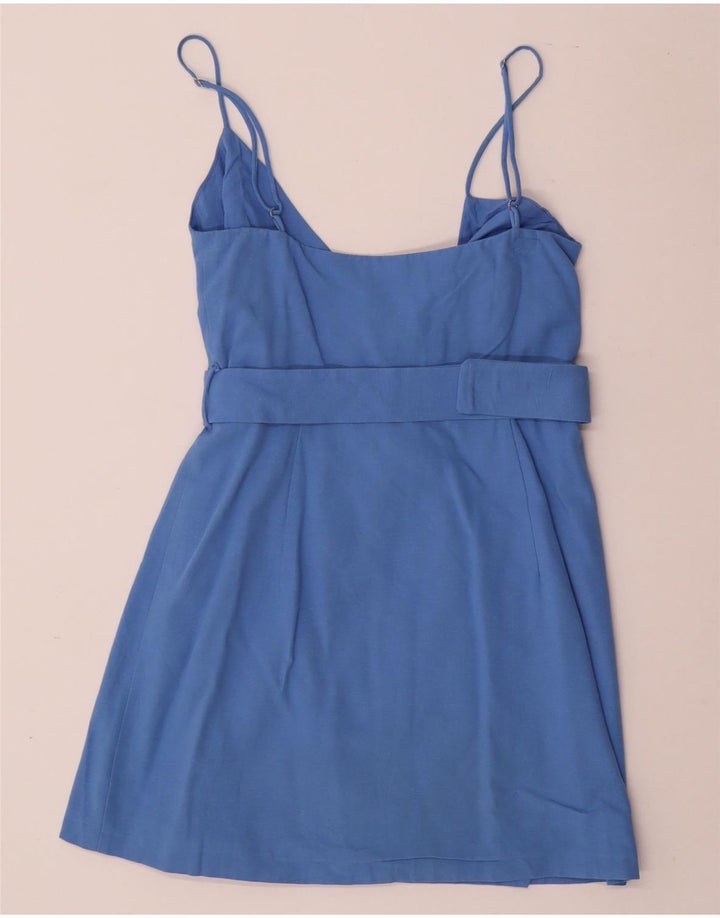 ZARA Robe Slip Femme UK 12 Bleu Moyen