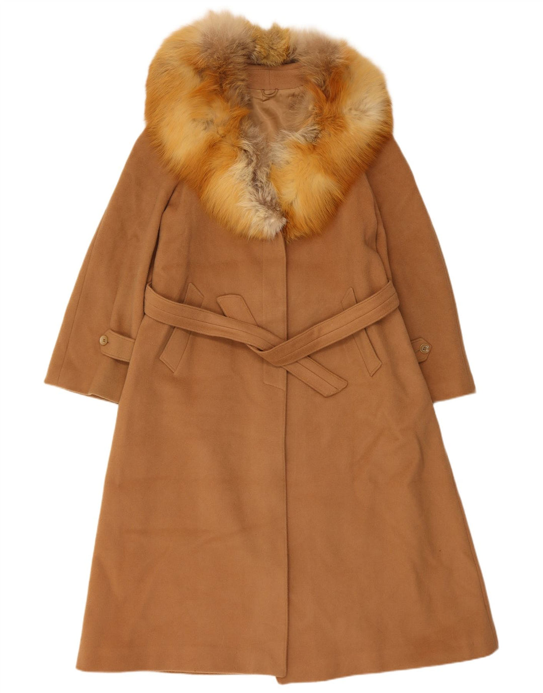 Micheli Manteau Femme UK 14 Laine Marron Moyen