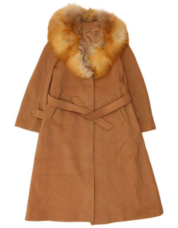 Micheli Manteau Femme UK 14 Laine Marron Moyen